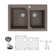 Radius 33'' L Drop-In Double Bowl Granite Kitchen Sink