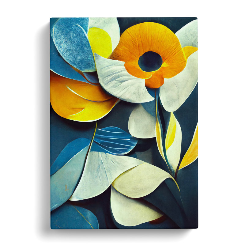 Flowers In Abstract No.5 - Wrapped Canvas, 60cm H x 40cm W x 3cm D