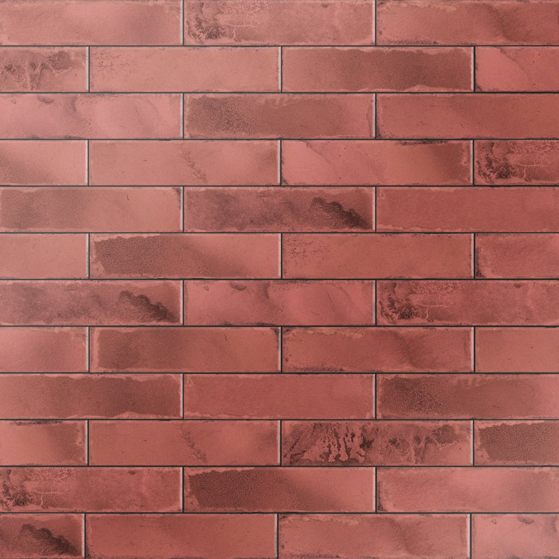 Luca 3" x 12" Ceramic Tile, Pink