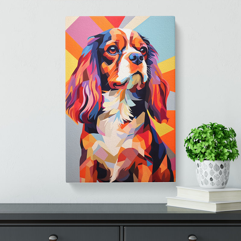 Cavalier King Charles Spaniel Constructivism - Print, 60cm H x 40cm W x 3cm D