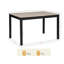 Table de salle à manger rectangulaire (noire et naturelle) 48 "Écosse