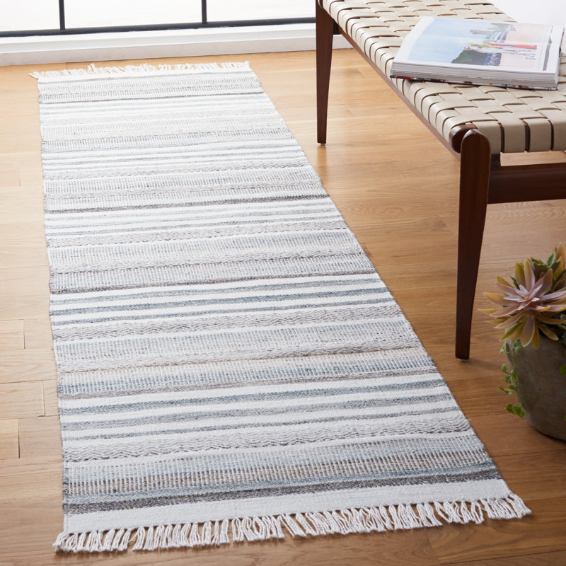 Kilim Hand Woven Performance Striped Rug, Runner 2'3" x 8'