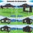 180" W x 118" D Pop Up Canopy Tent Heavy Duty with 4 Sidewalls, Waterproof Party Tent, Easy Set-up Commercial Instant Tents-103979205