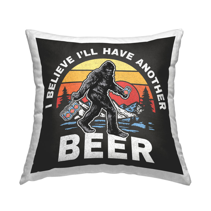 Autre coussin décoratif imprimé avec un autre monstre de bière par Jedco Brands, Inc.