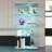 Two-Door LED Lights Glass Display Cabinet 4 Shelves With Door, Floor Standing Curio Bookshelf For Living Room Bedroom Office, 64.7"*31.7"*14.3"-566068302