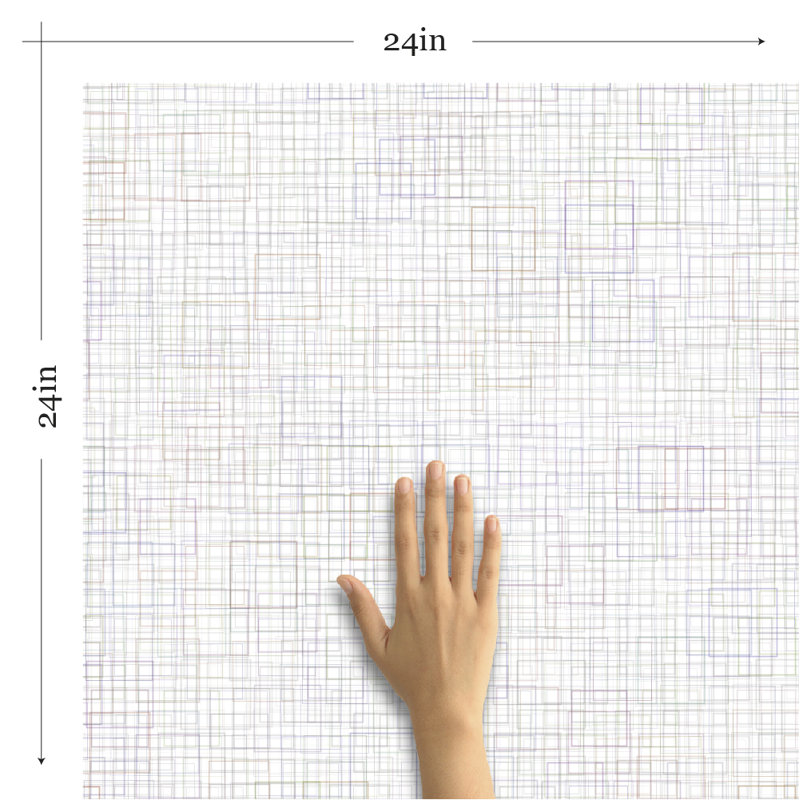 Panneau de papier peint adhésif amovible basique Samaira, L 102 po x l 24 po