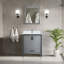 Ensemble de meuble-lavabo avec comptoir en quartz blanc et robinet-1958680150