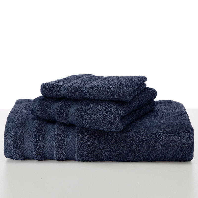 Drap 100% coton de qualité égyptienne Martex, Bleu marine