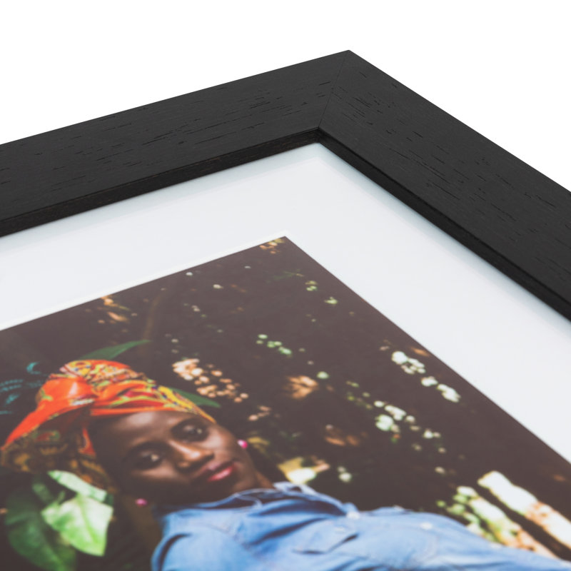 Cadre photo simple en noyer Fragoso, 11 po x 17 po