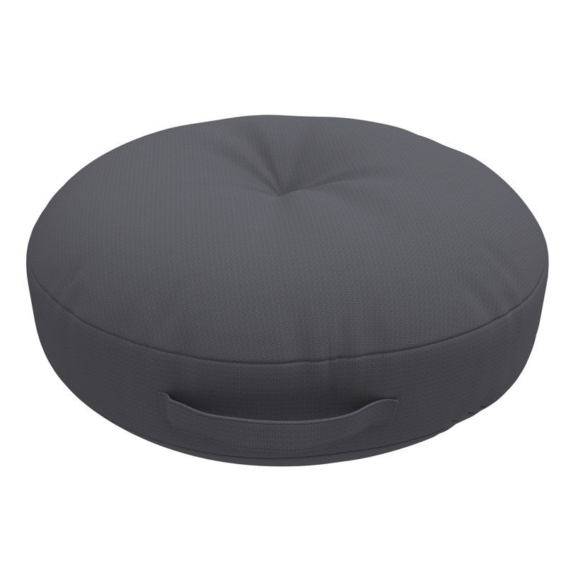 Indoor / Outdoor Circular Floor Cushion, Grey, Round 66cm