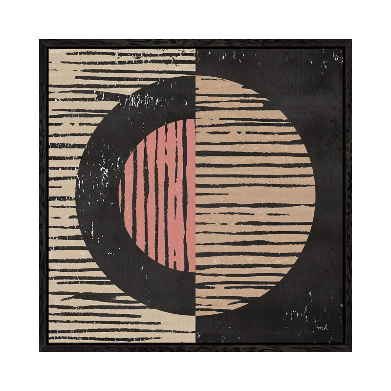 Primitive I Terra Cotta by Moira Hershey - Print on Canvas, 45.72cm H x 45.72cm W x 3.81cm D, Black Floater Framed
