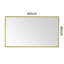 Miroir de salle de bain mural 84 po x 48 po avec cadre en aluminium et miroir mural rectangulaire