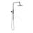 Aquarius 8-in Rain Showerhead Shower System with Pivoting Shower Arm and Magnetic Handshower Holder 1.8 GPM-769964516