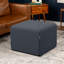 Nashla Monroe Square Foam Ottoman with Stain Resistant Performance Fabric-628442959-628295425