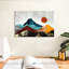 Coucher de soleil sur les montagnes, reproduction sur toile-18881451