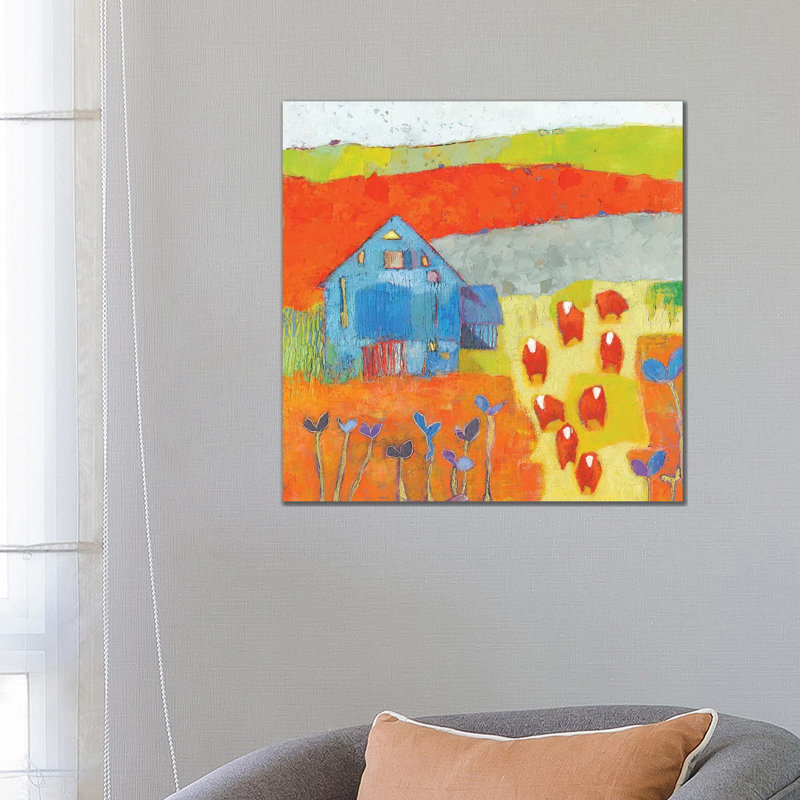 Dillwyn Barn by Sue Jachimiec - Wrapped Canvas Painting, 66.04 cm H x 66.04 cm W x 3.175 cm D