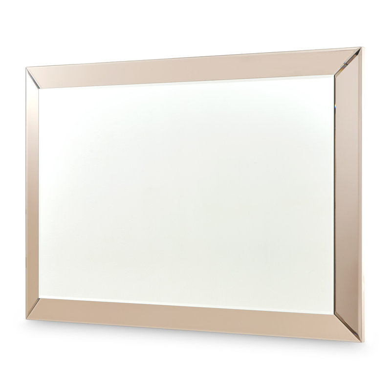 Carmela Rectangle Beveled Mirror, Ivory