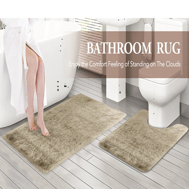 Polypropylene Plastic Non-Slip Bath Mat, Cream