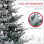 Arbre de Noël artificiel pin nordique avec pointes enneigées 1939, base en métal pliable, assemblage facile, arbre de Noël à charnières pour les fêtes à la maison-1912426996