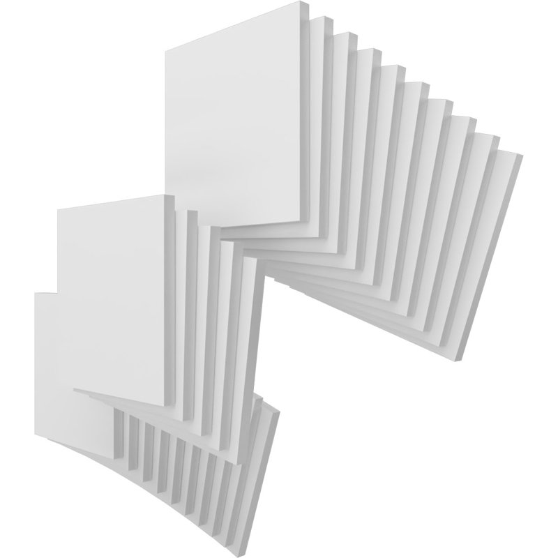 Panneaux de loisirs en PVC, H 7,75 po x l 7,75 po x P 0,5 po