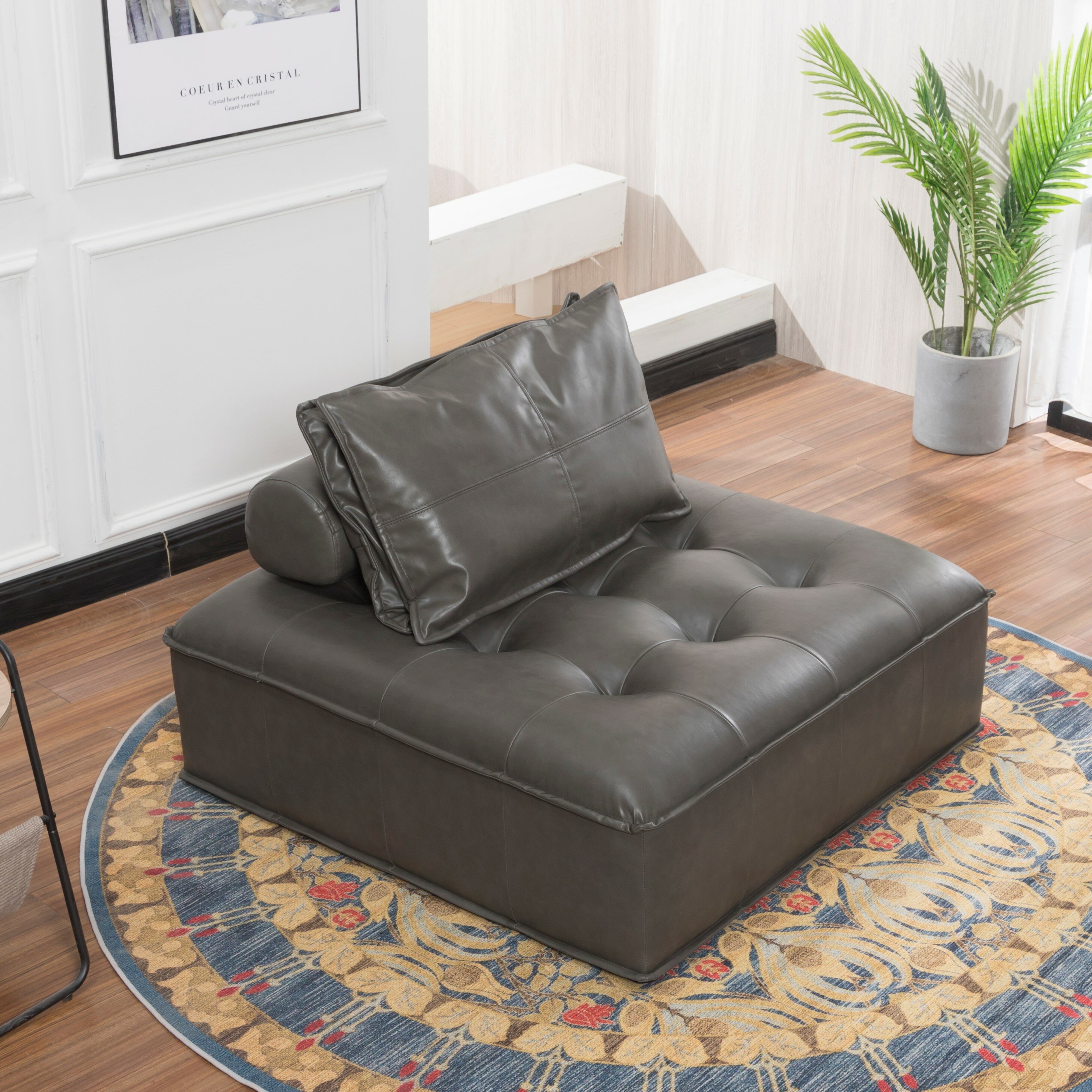 Vegan Leather Accent Chair