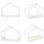 Lit simple sur pied l 78 po avec lattes de soutien, structure en bois massif Montessori pour enfants, blanc-1302001942