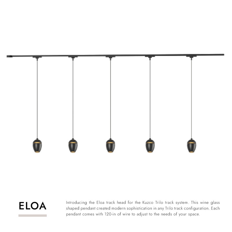 Eloa 81-in Gold dimmable LED Trilo Ceiling Kit, Natural