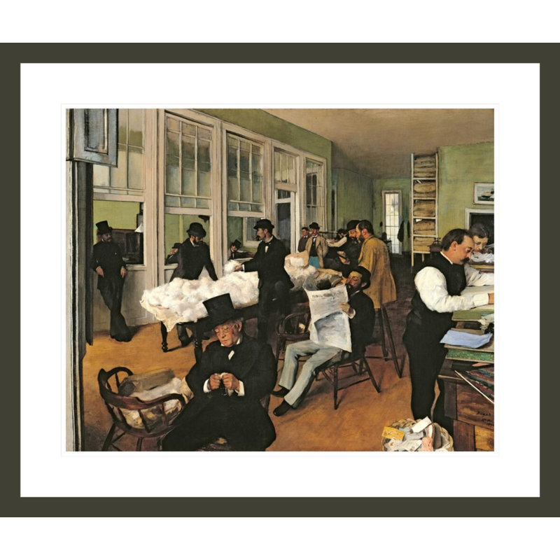 La cotonnade de la Nouvelle-Orléans par Edgar Degas, impression giclée encadrée, H 23,5 po x l 27,74 po