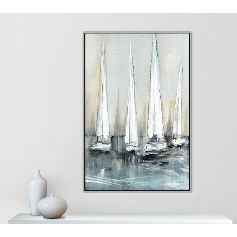 «Point of Sail II» par Susan Jill, H 61,5 po x l 41,5 po x P 2 po, Argenté