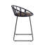 Ensemble de 2 chaises rembourrées noires à hauteur de comptoir
