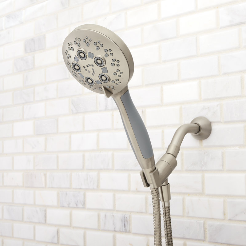 Rio Multi Function Handheld Shower Head, Brushed Nickel, 2.0 GPM