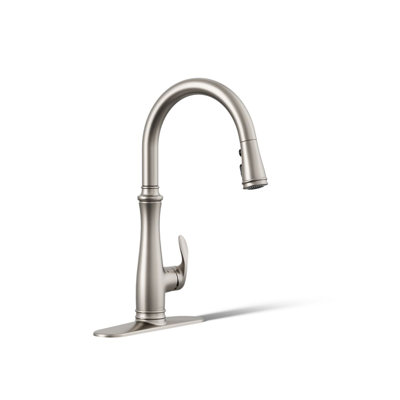 Kohler Bellera Touchless Pull Down Kitchen Faucet, Single-Handle Kitchen Sink Faucet with Three-Function Pull Down Sprayer