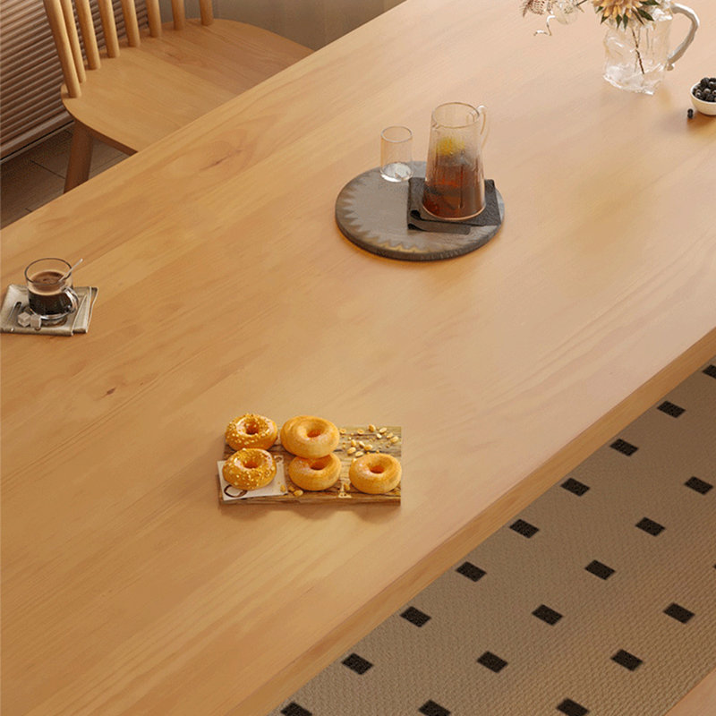 Ensemble de table à manger moderne et simple en bois massif., H 29,5 po x L 70,8 po x l 31,4 po