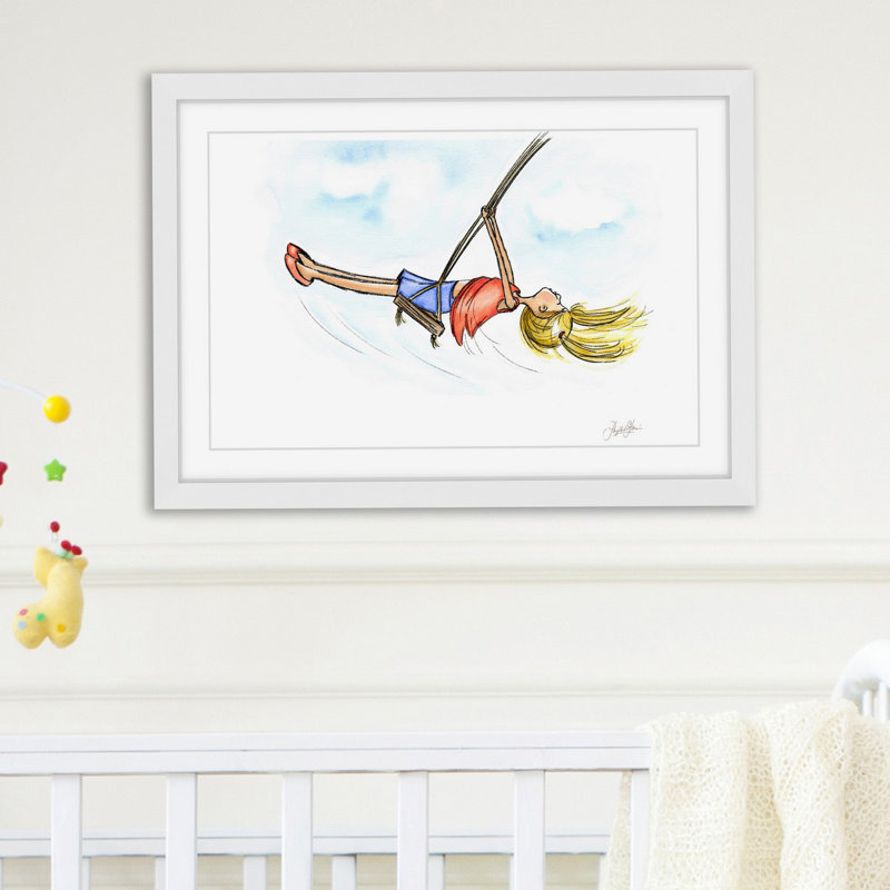 Art encadré « swing girl », H 30 po x l 45 po x P 1,5 po
