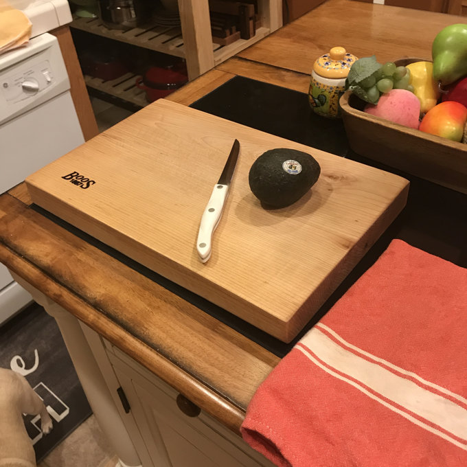 Rustic-Edge Design Reversible Cutting Board - Maple, 12" x 17"