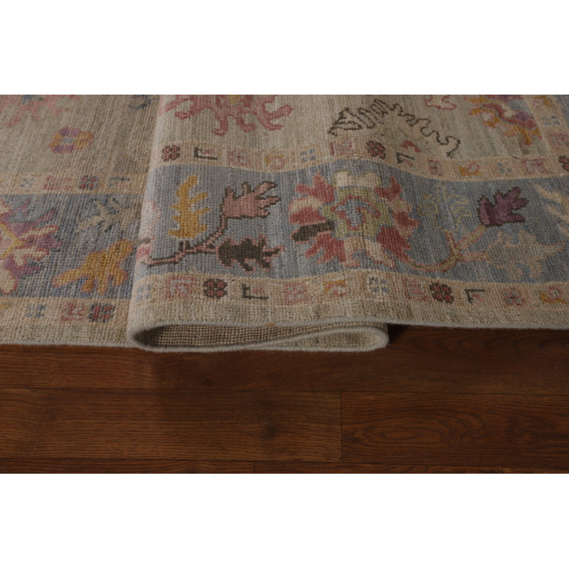 Vegetable Dye Oushak Turkish Area Rug 5x8