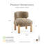 Chaise d'appoint rembourrée en tissu Lana-764481608
