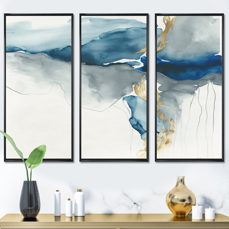 Soleil à travers les nuages III Soleil à travers les nuages III - 3 pièces sur toile, H 32 po x l 48 po x P 1 po