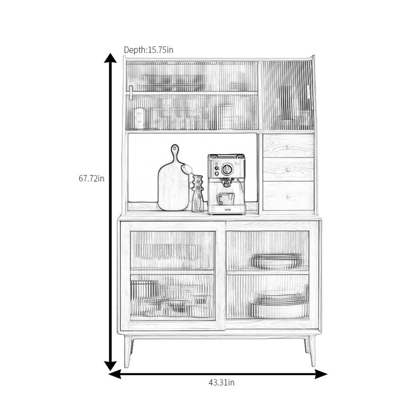 Eldora, 67.72" H x 43.31" W x 15.75" D
