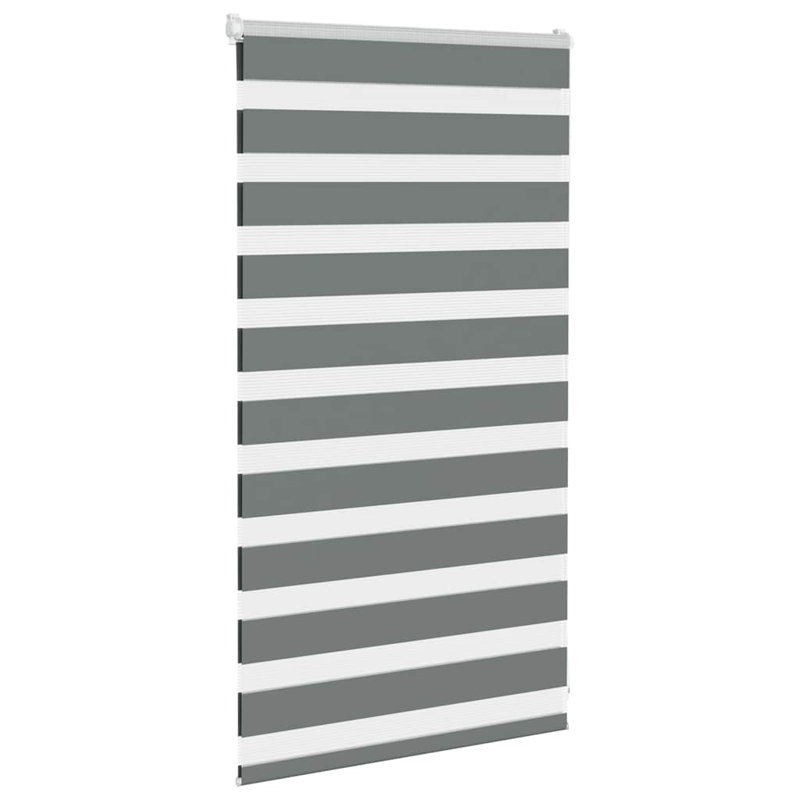 George Oliver Zebra Blind Polyester, 70cmW x 100cmL, Dark Grey