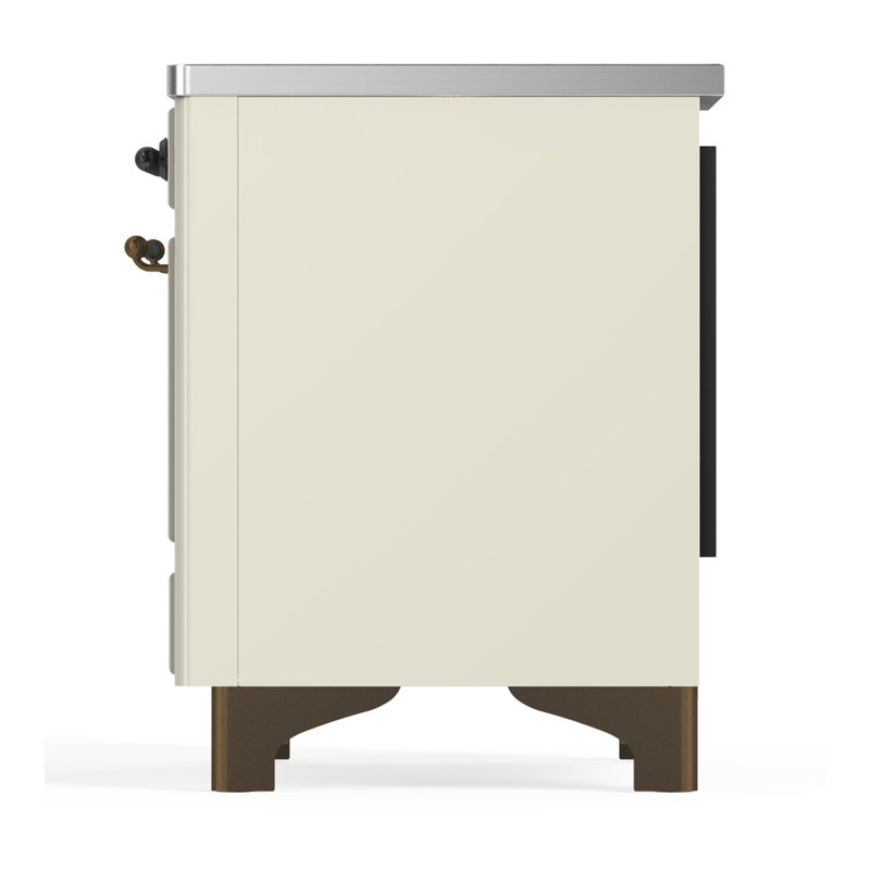 Majestic III Series 36 Inch Induction Range with 6 Induction Elements in Matte Graphite (Chrome Trim), Burnished