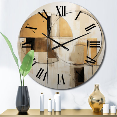 Exquisite Nostalgia Retro Gold Geometric Wall Clock