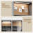 Wall Mounted Folding Desk with Storage, Chalkboard, Cork Board & Light – Space Saving Multi-Functional Home Office Desk-273044158