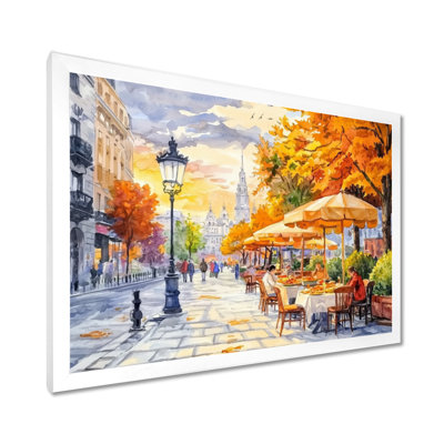 Madrid's Street Food Terrace I - Madrid Wall Art Living Room