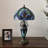 Simoson Tiffany Table Lamp Stained Glass And Base LED Bulbs Included 12"W*12"D*22"H