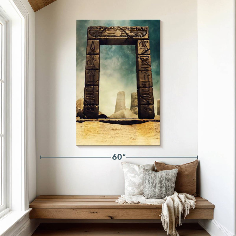 Lilie Ancient Egyptian Stone Arch, 48" H x 32" W