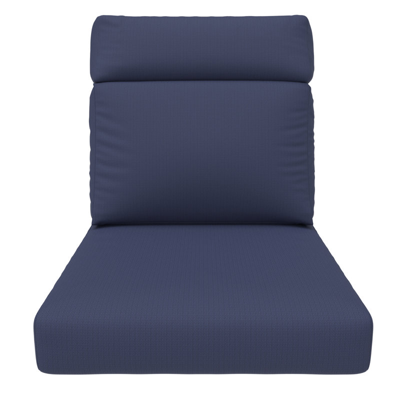 Outdoor High Back Chair Cushion, Adirondack Chair Cushion Set, 6 Inch, Navy Blue