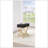 Coleen Black & Brass Finish Accent Table