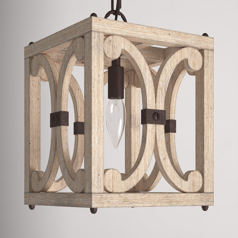 Luminaire suspendu carré à 1 lumière Ausilia