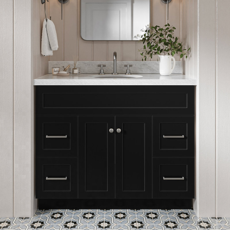 Ensemble de meuble-lavabo simple 43 po Abell, Noir